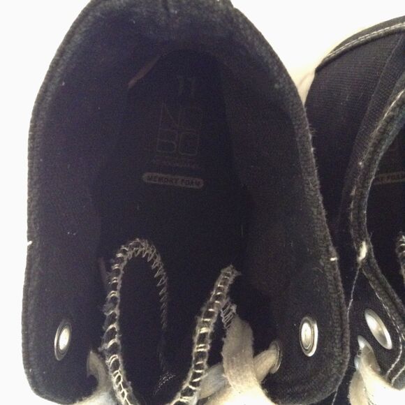 NOBO Y2K Platform Sneakers Wn 11 Black High Top Chunky Lug Sole Grunge Shoes - Picture 10 of 12